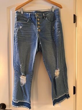 JEANS WITH DOUBLE SEAM/CUFF